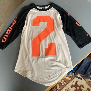 Air Jordan Raglan Shirt Orange and Black